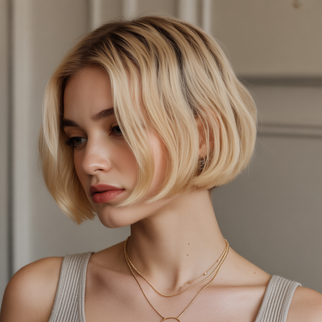 Old Money Blonde Hairstyles: 20 Elegant Ideas That Never Go Out of Style 5 Blonde Blunt Bob with Quiet Luxury