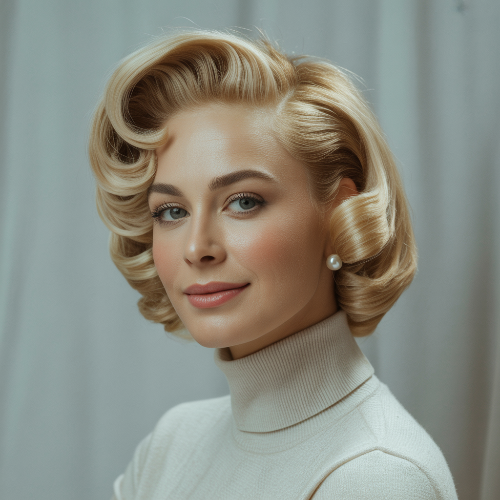 Old Money Blonde Hairstyles: 20 Elegant Ideas That Never Go Out of Style 19 Blonde Retro Flip Ends