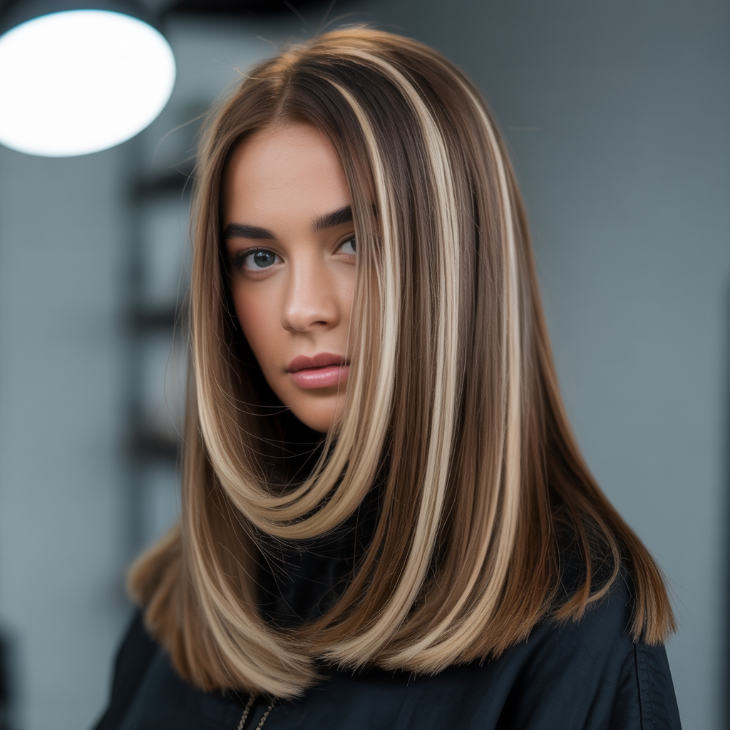 15 Best Chunky Highlights Hairstyles Guide for Bold Contrast 1 Blonde on Brown