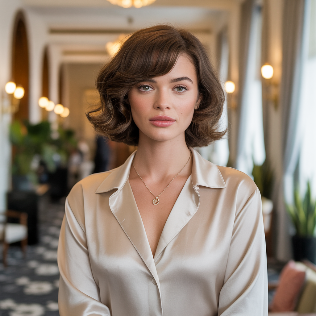 18 Elegant Old Money Bob Styles for Women 13 Bob with Side-Swept Bangs