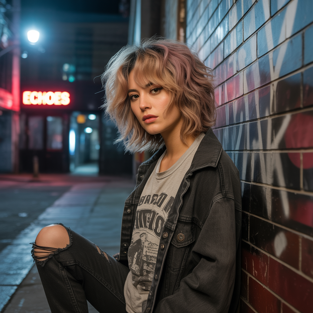 15 Trendy Grunge Hairstyles for Women with Rock-Chic Flair 2 Choppy Layers with Highlights