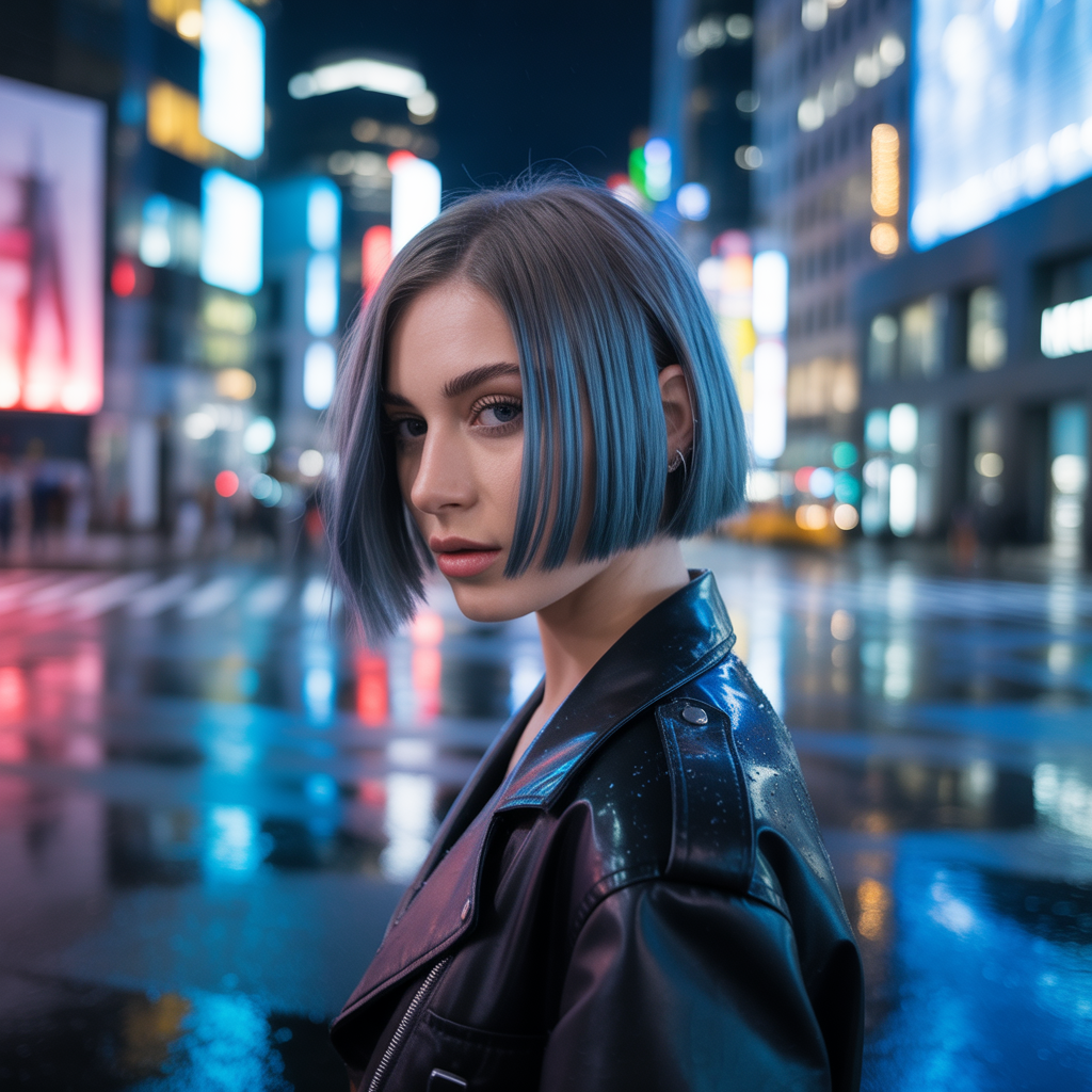 20 Bold Hair Dye Ideas for a Stunning Makeover 14 Chrome Blue Boldness