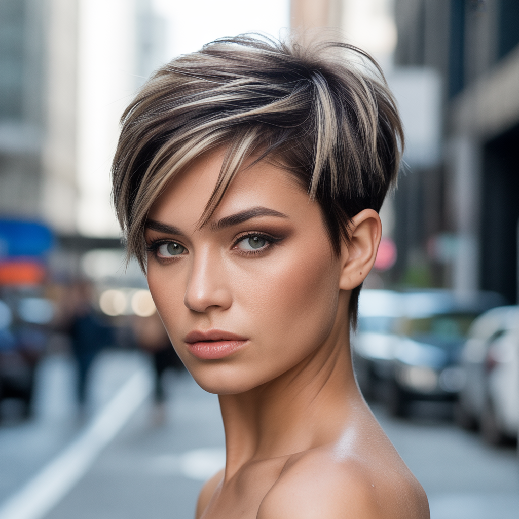 15 Best Chunky Highlights Hairstyles Guide for Bold Contrast 7 Chunky Highlights with Pixie Cuts