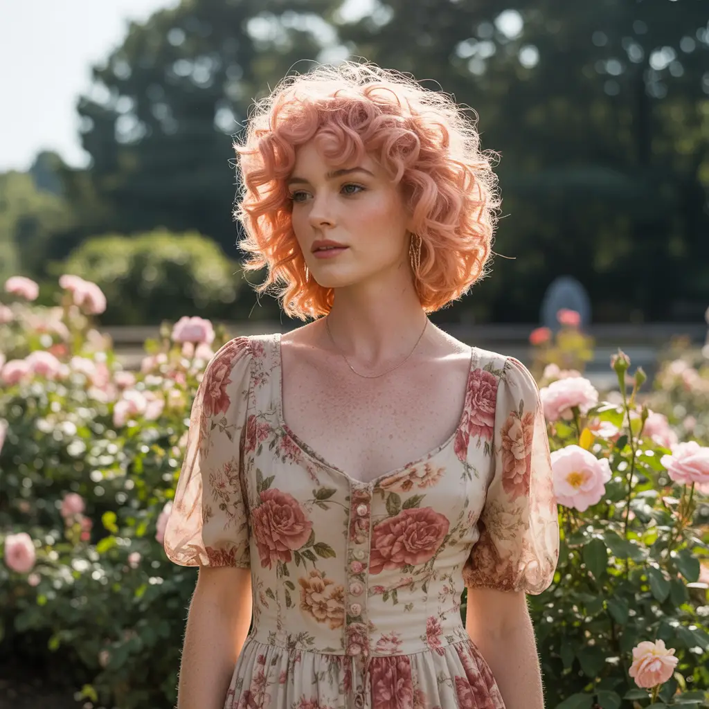 Curly Pink Hair