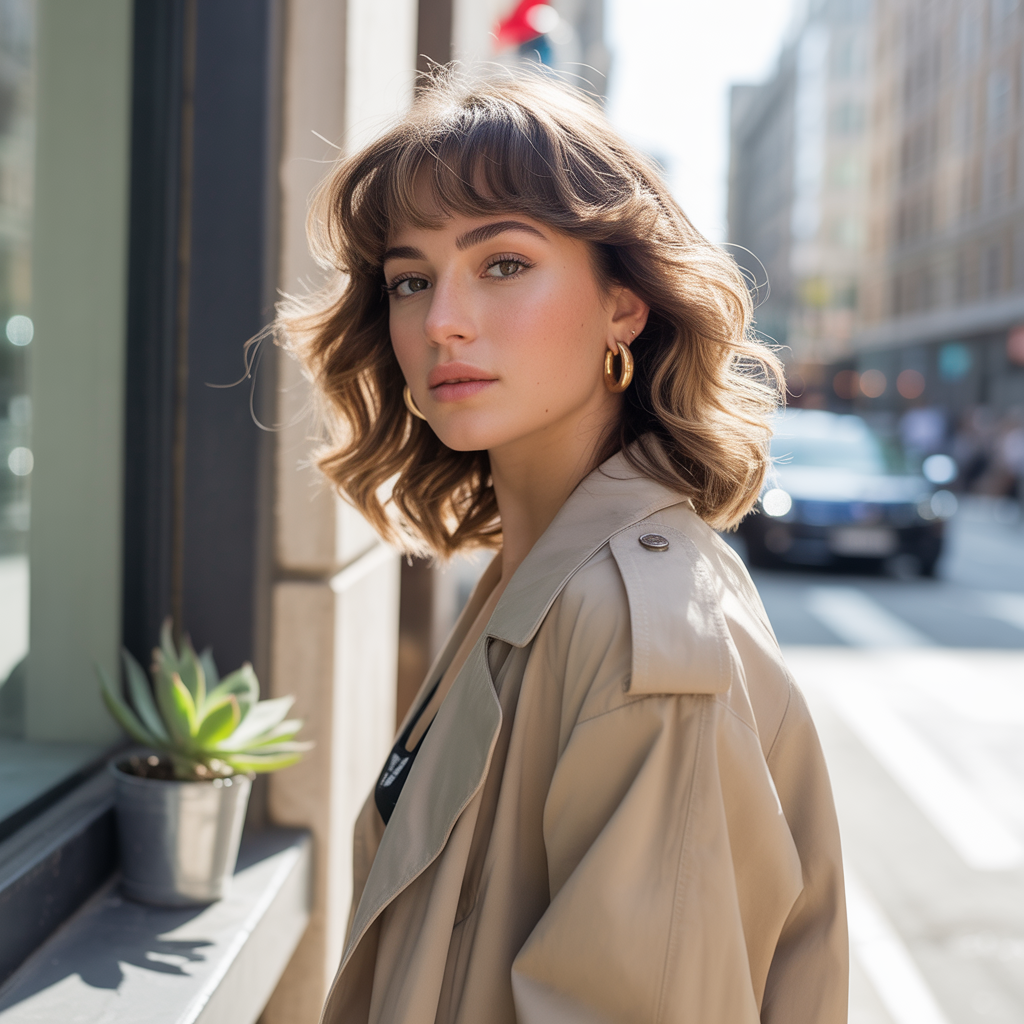 15 Best Mom Cut Ideas for Stylish Low-Maintenance Hair 6 Curtain Bangs with Medium Length