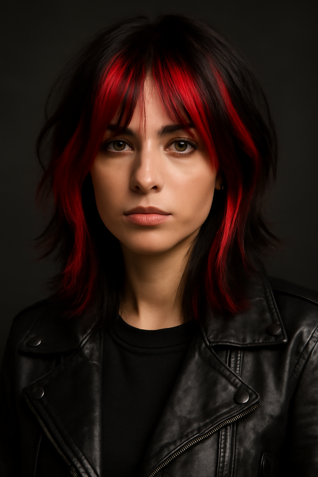 13 Streaky Highlights Hairstyle: Bold & Trendy Hair Color Ideas 6 Red Streaks for Bold Vibes