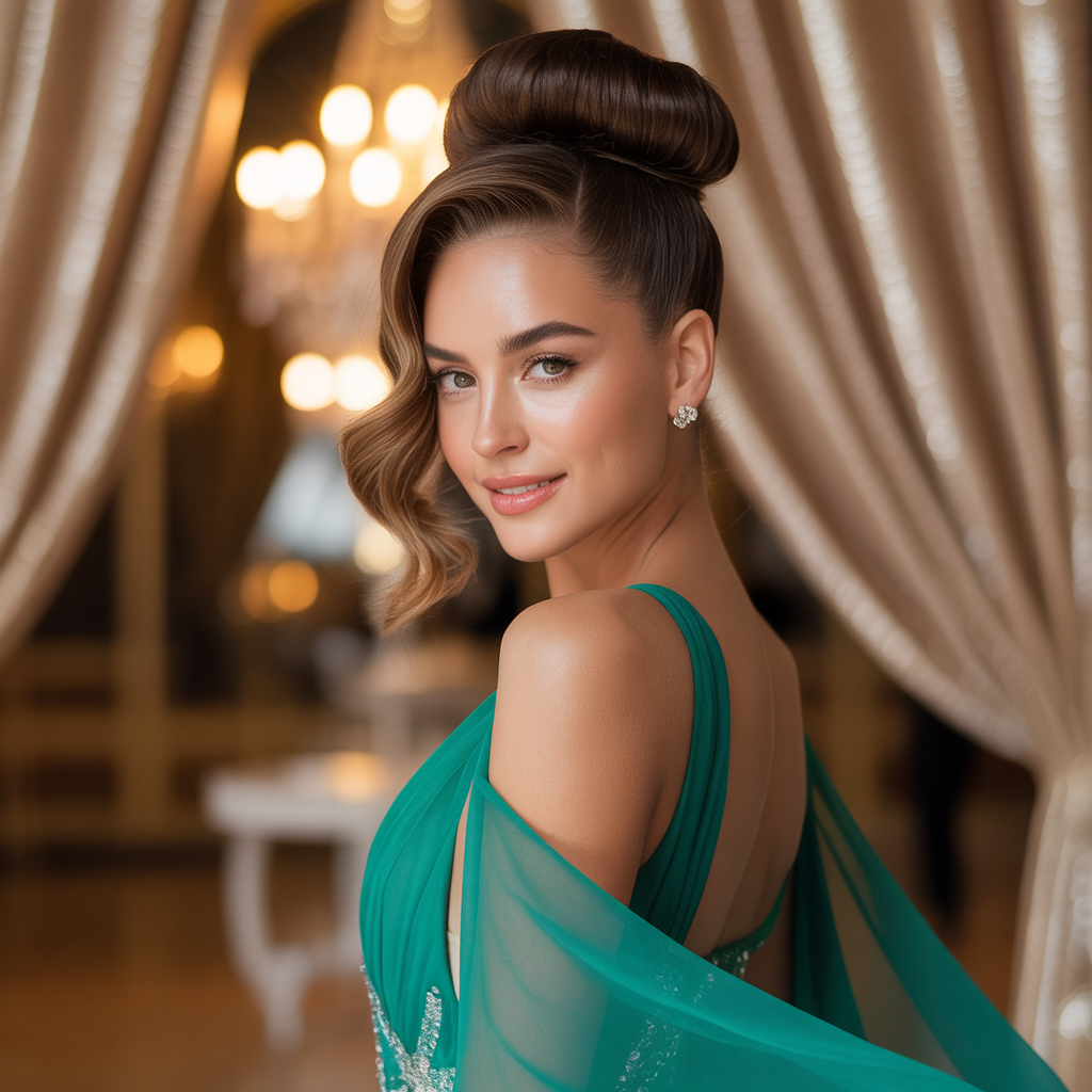 15 Trendy Hairstyles Deep Wave Hair for Every Look 8 Deep Wave High Bun