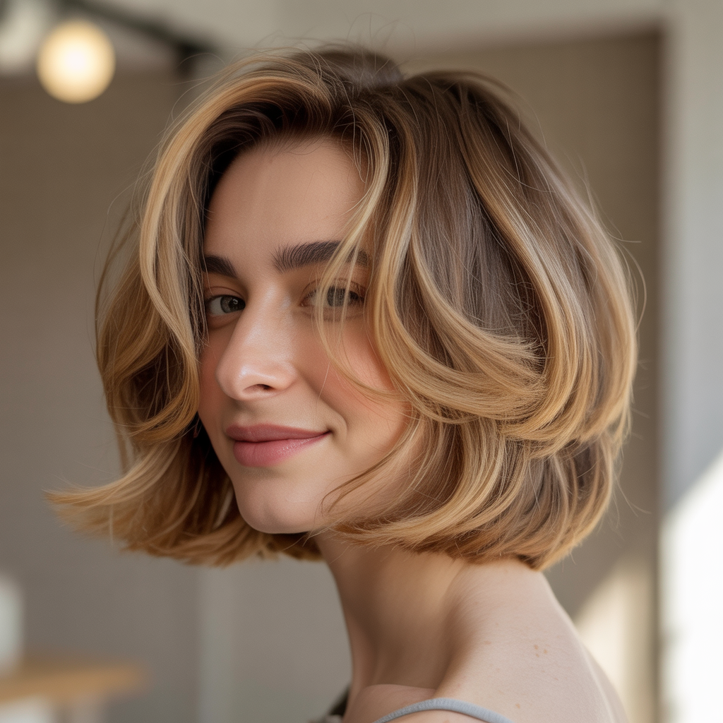 Fluffy Bob with Tapered Ends