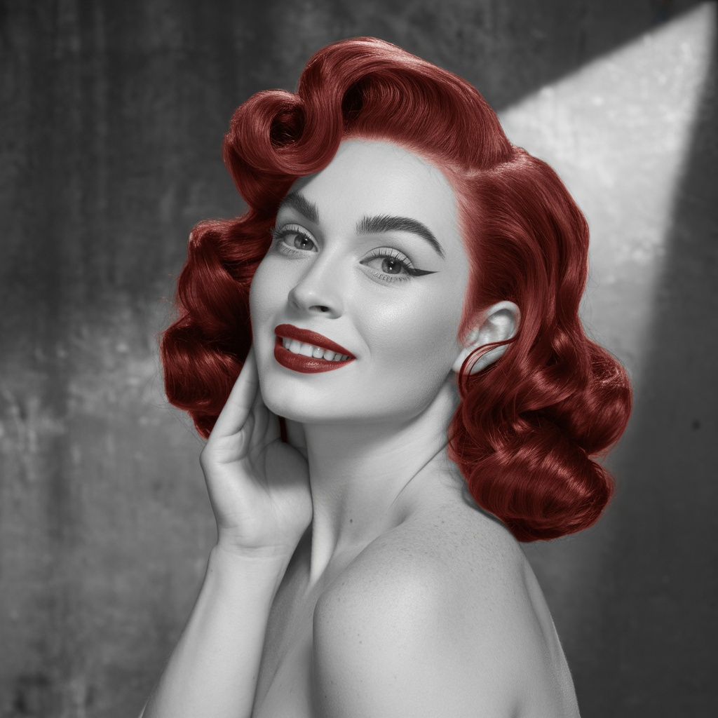 18 Ideas About Bold Cherry Bomb Hairstyles to Rock with Confidence 4 Glossy Cherry Pin-Up Curls