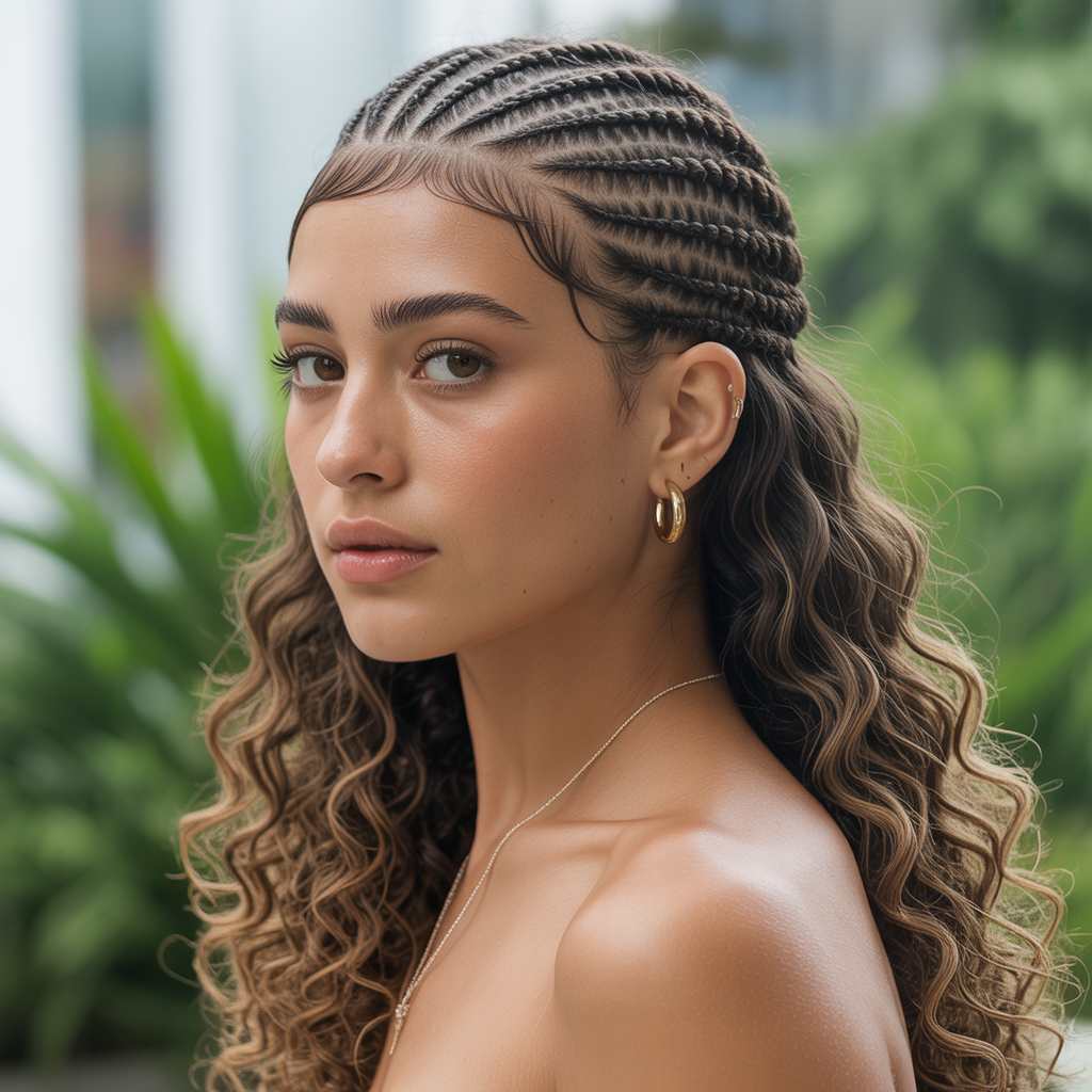 Explore 15 Ideas About Majestic Options for Goddess Cornrows That Elevate Your Look 12 Goddess Cornrows with Loose Waves