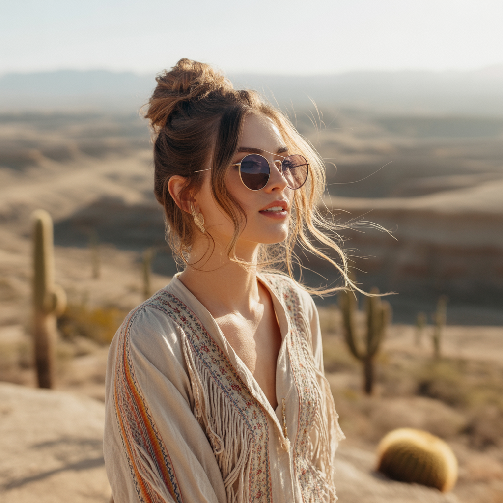 18 Best Trending Coachella Hairstyles for Bold Festival Vibes 6 Half-Up Bun
