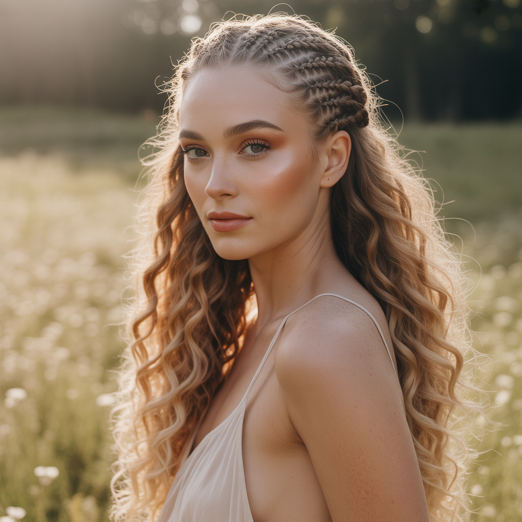 Explore 15 Ideas About Majestic Options for Goddess Cornrows That Elevate Your Look 7 Half-Up, Half-Down Goddess Cornrows