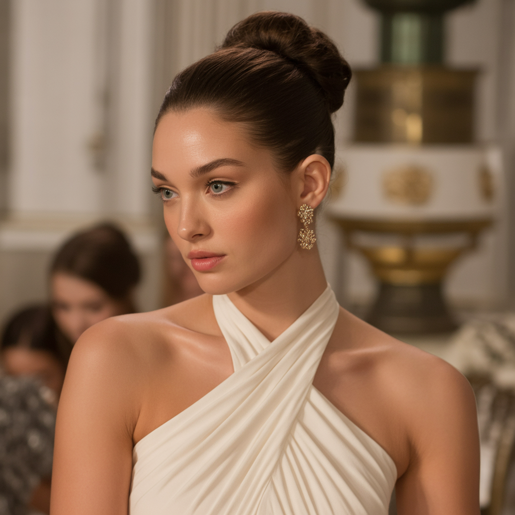 20 Trendy Hairstyles for Bridesmaids That Fit Every Wedding Theme 13 High Ballet Bun