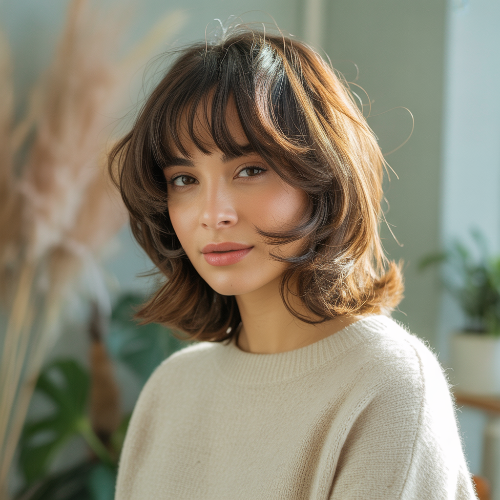 Haircuts for Thin Hair: 20 Styles to Add Volume and Confidence 19 Layered Cut with Curtain Bangs