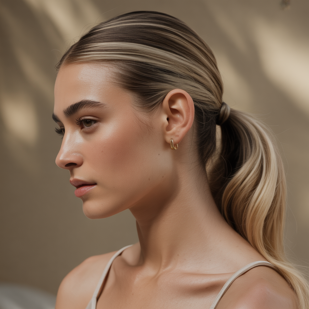 Old Money Blonde Hairstyles: 20 Elegant Ideas That Never Go Out of Style 4 Low Sleek Ponytail in Blonde Tones