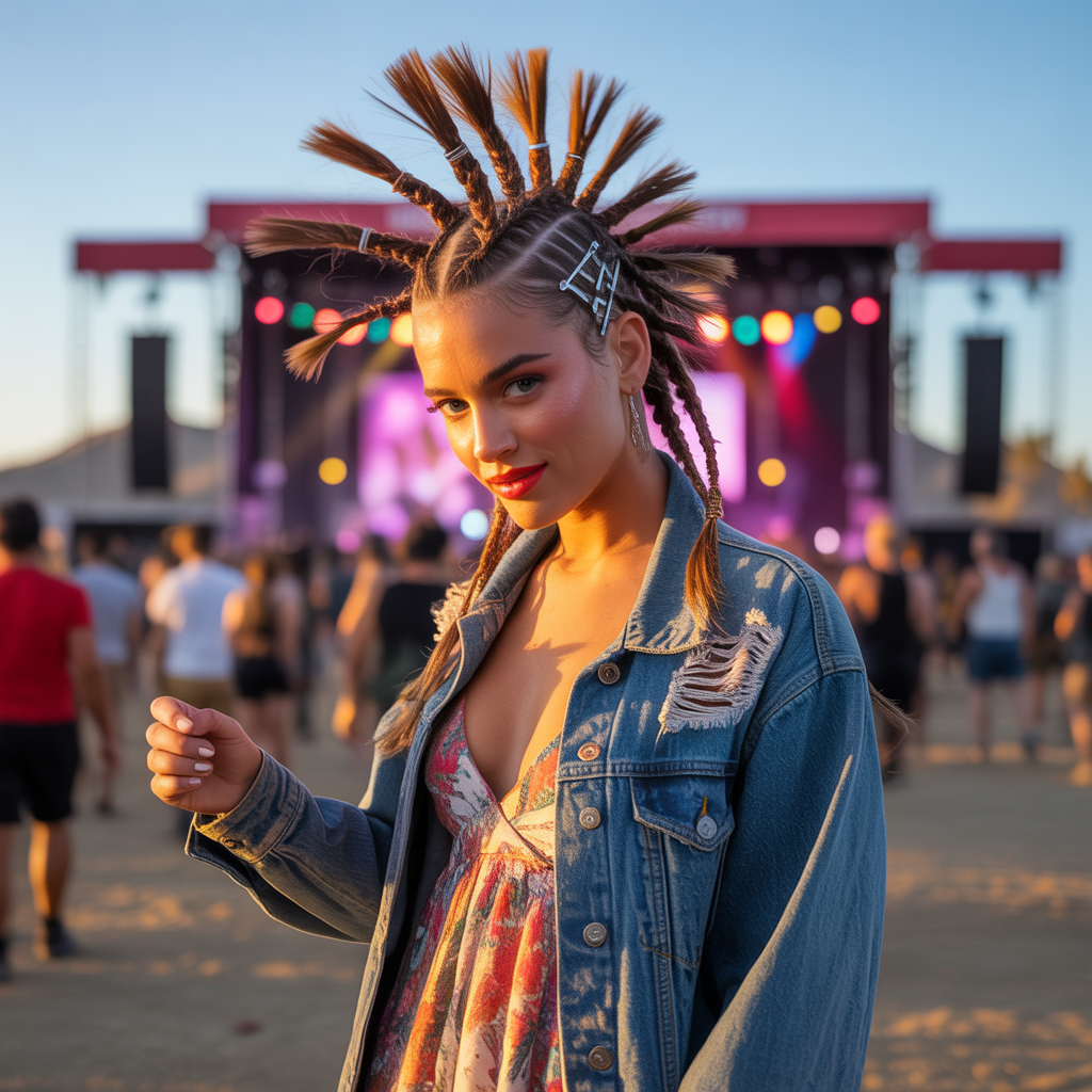 18 Best Trending Coachella Hairstyles for Bold Festival Vibes 11 Mohawk Braid