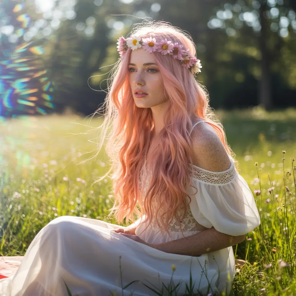 Pink Hairstyles with Accessories