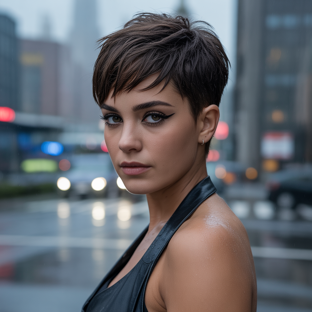 15 Trendy Grunge Hairstyles for Women with Rock-Chic Flair 8 Pixie Cut with Messy Texture