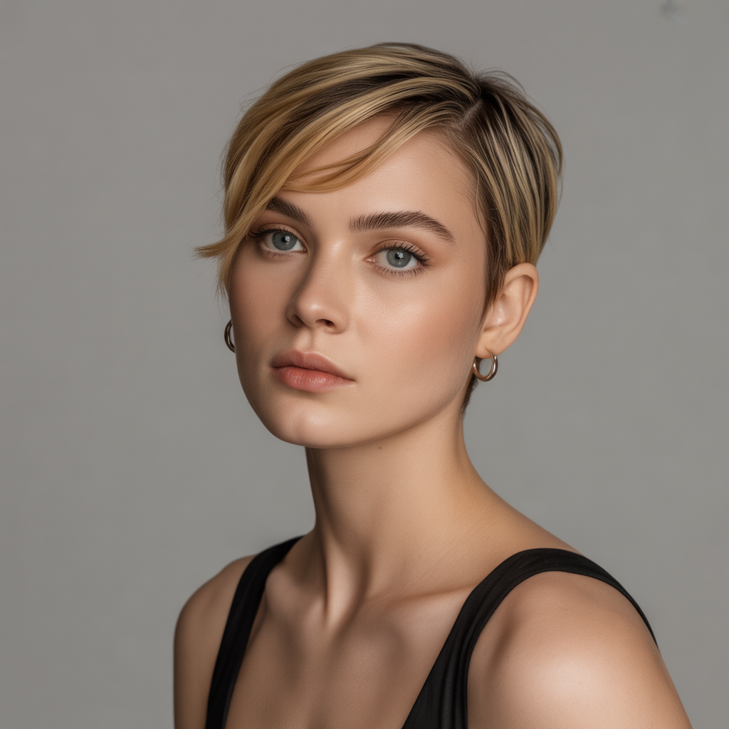 20 Ideas About Very Short Hairstyles for Bold and Modern Looks 1 Pixie with Side-Swept Bangs
