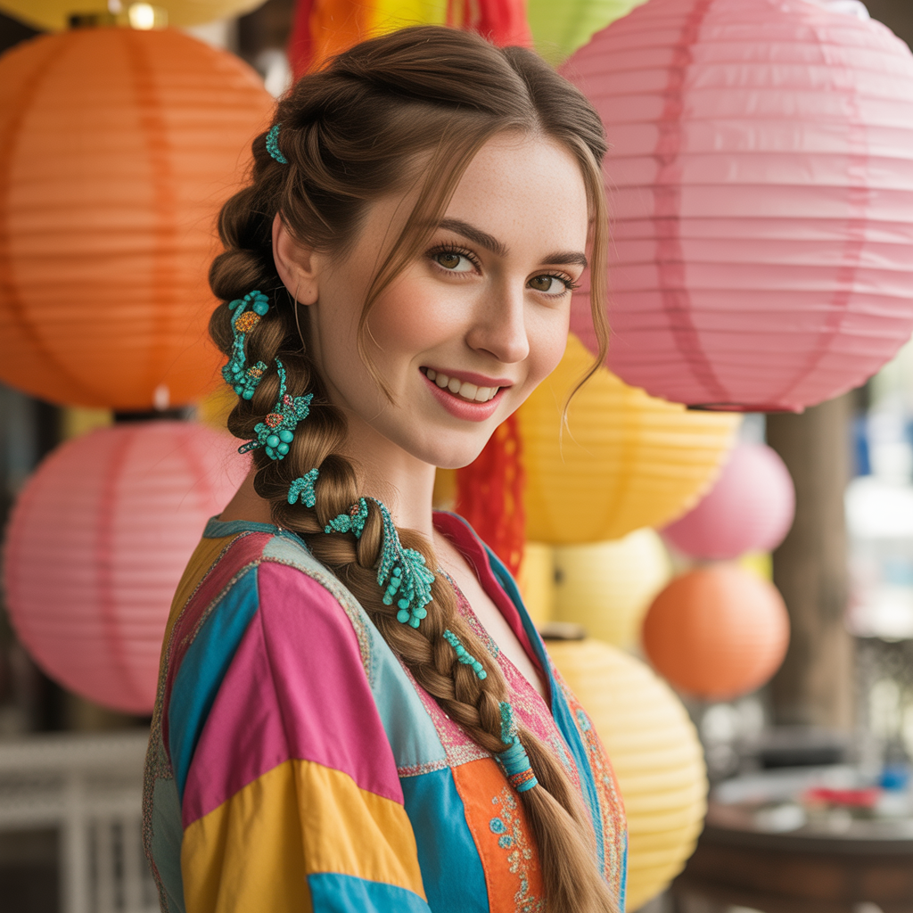 15 Stylish Rope Braid Hairstyles That Instantly Transform Your Look 10 Rope Braid with Accessories