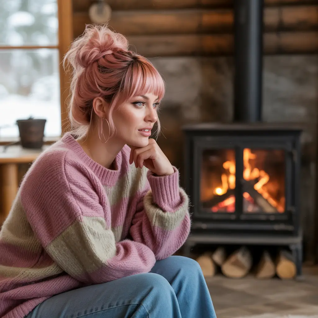 Rose Gold Pink Hair