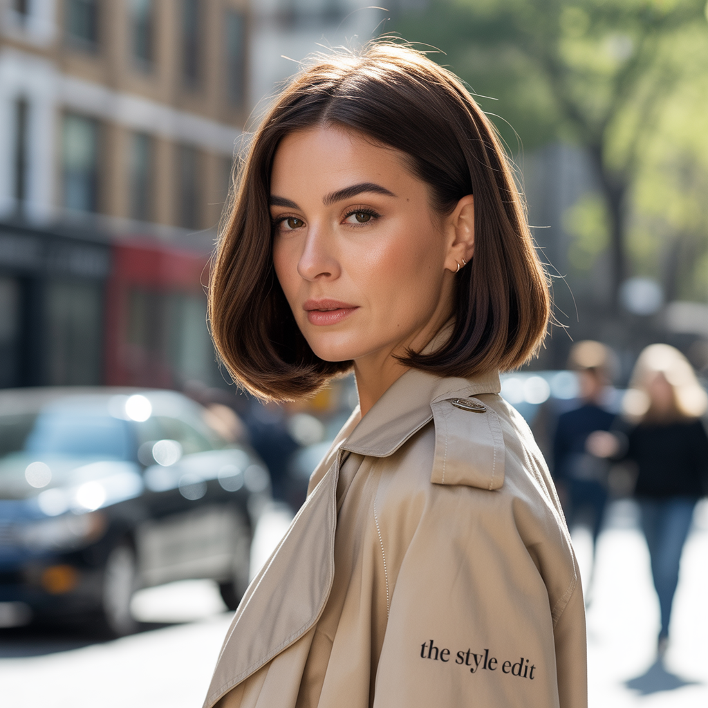 15 Timeless Old Money Brunette Hairstyles for Women 5 Shoulder-Length Polished Bob