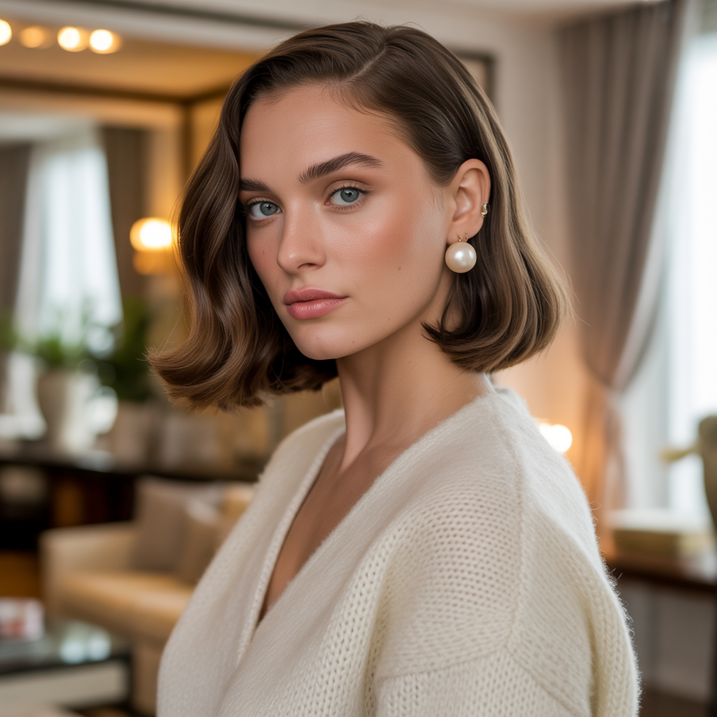 18 Elegant Old Money Bob Styles for Women 3 Side-Parted Bob for a Vintage Touch