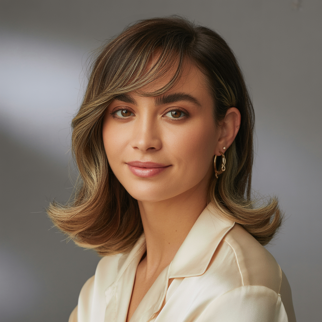 Haircuts for Thin Hair: 20 Styles to Add Volume and Confidence 7 Side-Swept Bangs with Medium Length