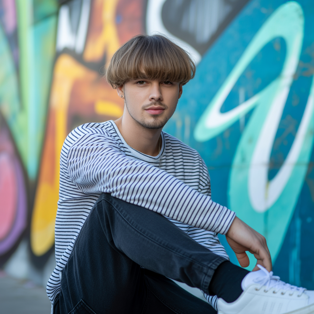 Subtle Mullet with Fringe