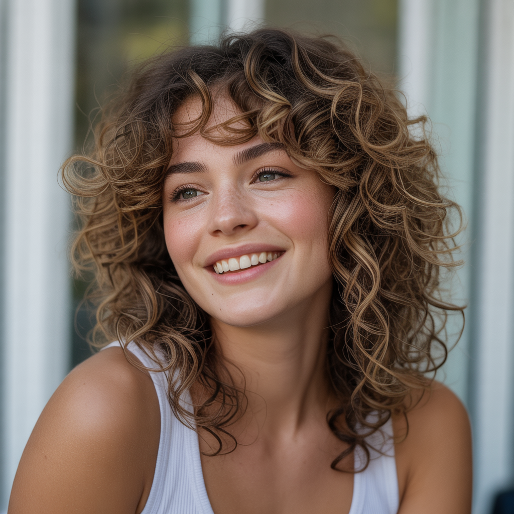 13 Stunning Sun Kissed Brunette Hair Ideas You’ll Love 11 Sun Kissed Brunette for Curly or Textured Hair