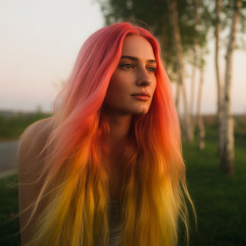 20 Bold Hair Dye Ideas for a Stunning Makeover 9 Sunset Gradient