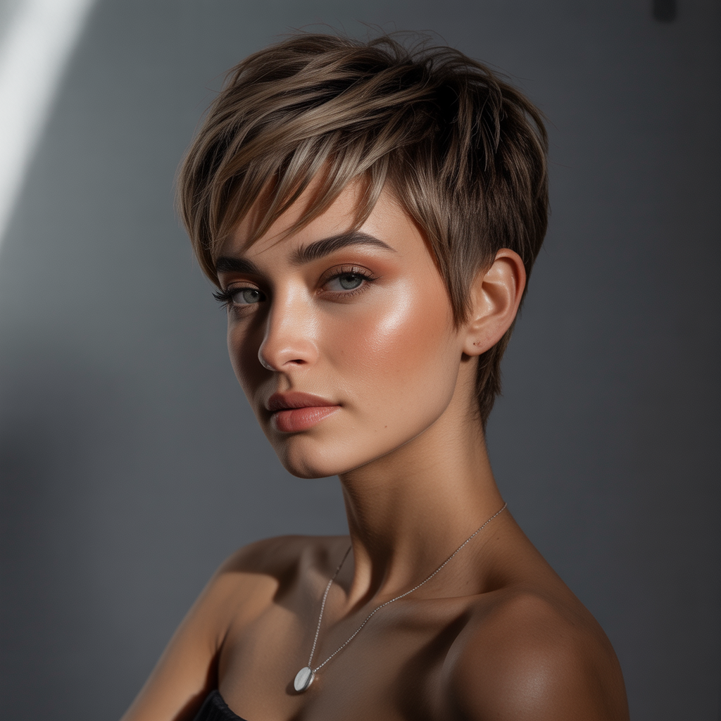 15 Best Mom Cut Ideas for Stylish Low-Maintenance Hair 8 Textured Pixie with Side Bangs