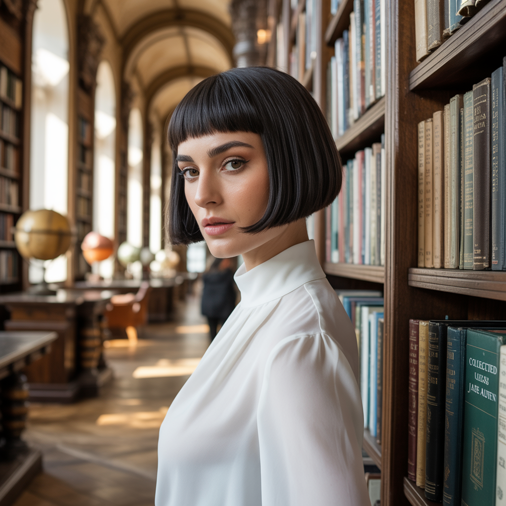 18 Elegant Old Money Bob Styles for Women 5 The Blunt-Cut Bob