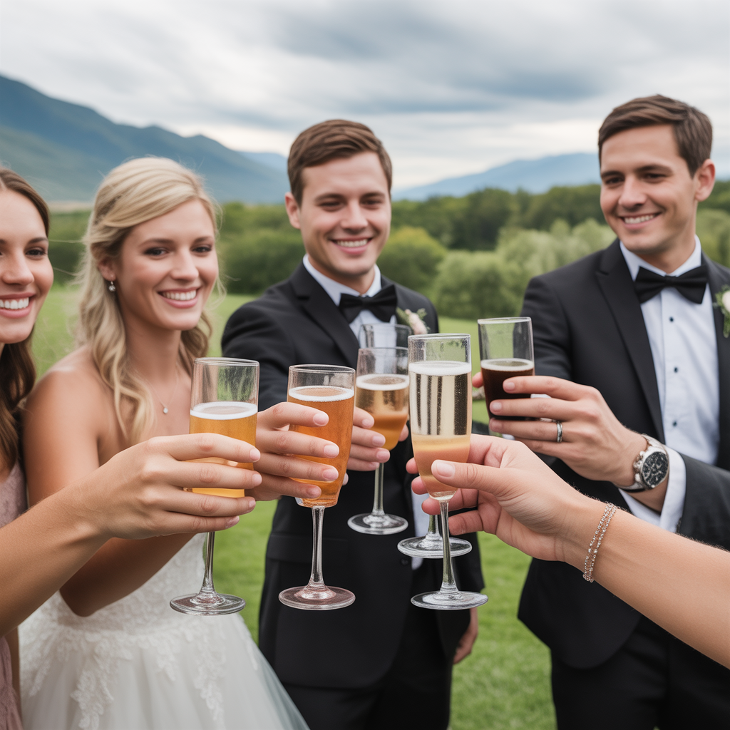 20 Beautiful Getting Ready Wedding Photos to Inspire 9 Toast with Champagne or Coffee