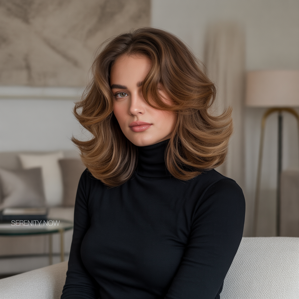 15 Timeless Old Money Brunette Hairstyles for Women 14 Voluminous Blow-Dried Layers
