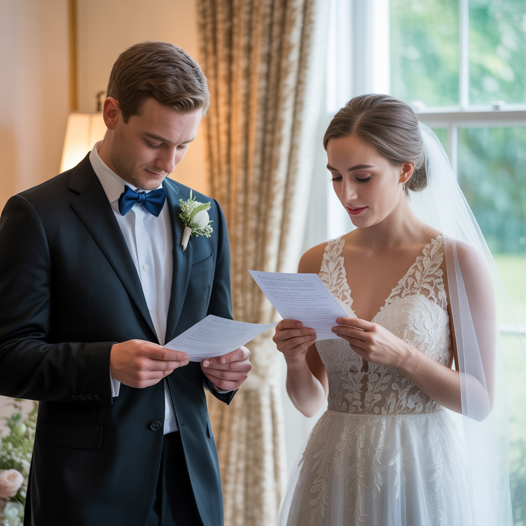 20 Beautiful Getting Ready Wedding Photos to Inspire 10 Writing or Reading Personal Notes