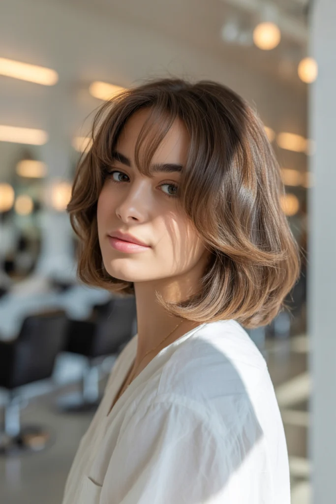15 Wolf Cut with Curtain Bangs Ideas That Are Seriously Trending 1 Classic Wolf Cut with Feathered Curtain Bangs