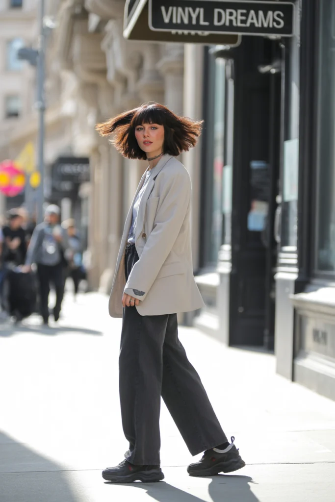 13 Short Wolf Cut with Curtain Bangs Ideas You’ll Want to Try 5 a candid street style photograph capture eNsCooSUuNSRgv6B6x6A A9ZCQKsERFSOuzGOJI gYQ