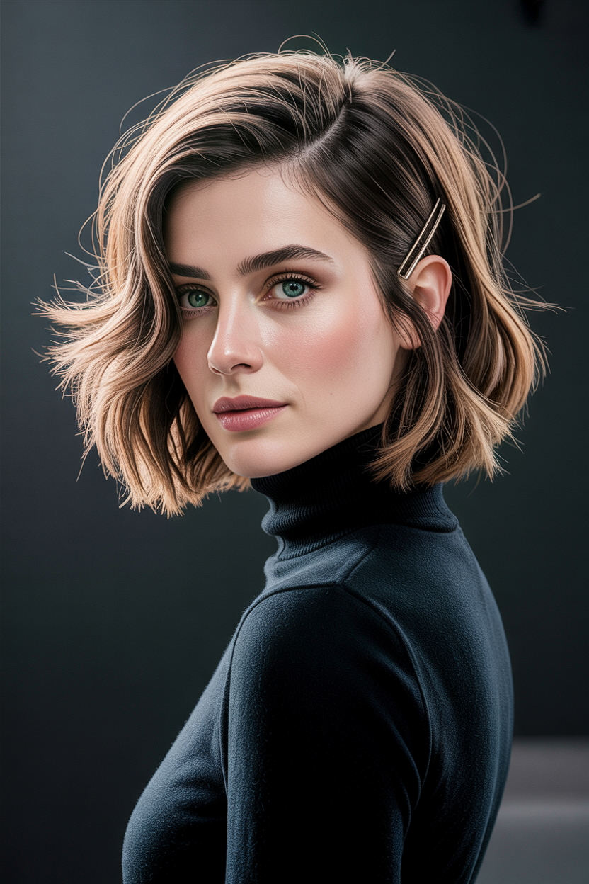 Short Shaggy Hair Ideas for Volume and Texture You’ll Love 4 a cinematic portrait photograph of a wom s5QHrzavSImVUjoSn5OuSg 9IEFiRe0Sp2FGHRj9DOwvQ