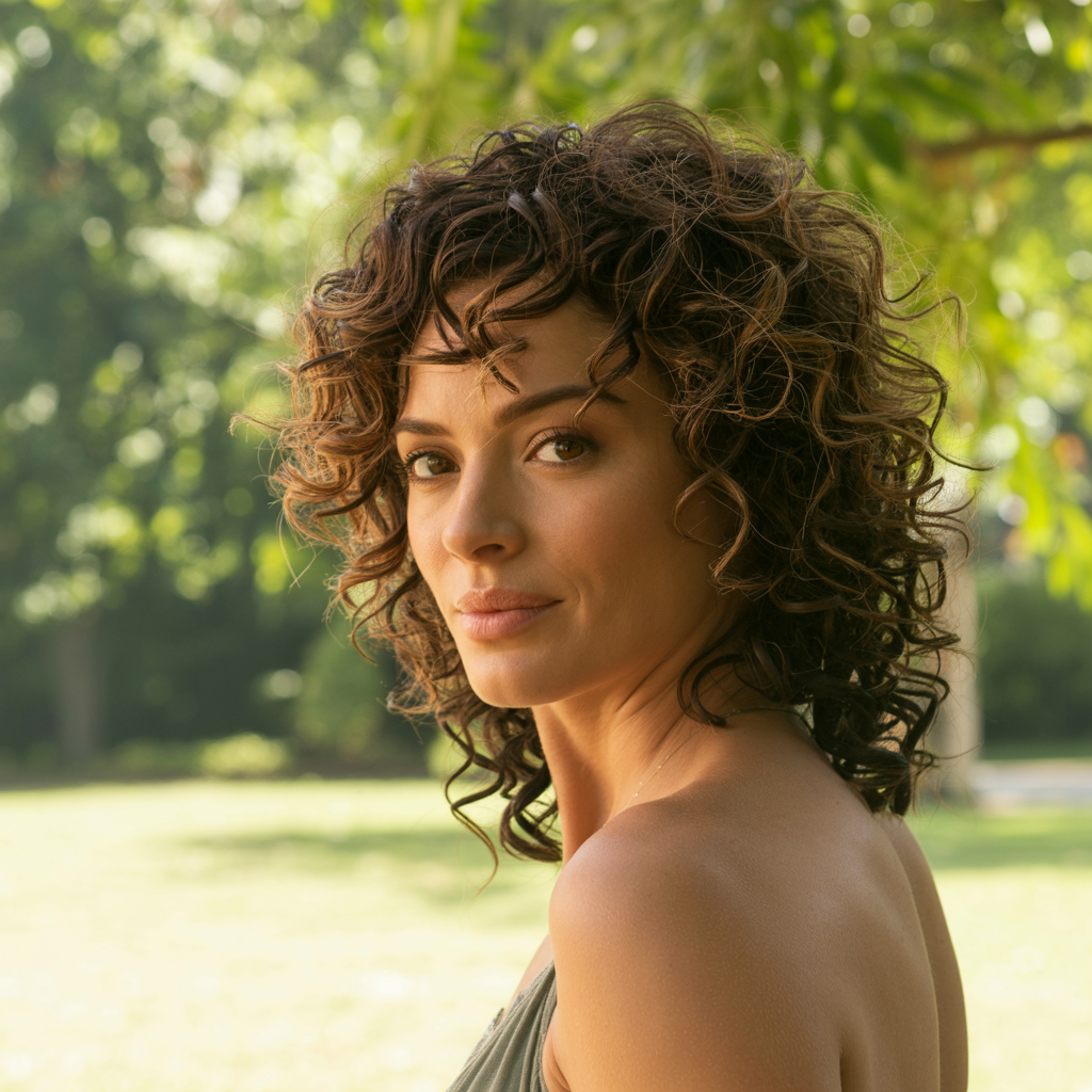 13 Gorgeous Wolf Cut for Women Styles to Try For Trendy Look 3 a cinematic portrait photograph of a
