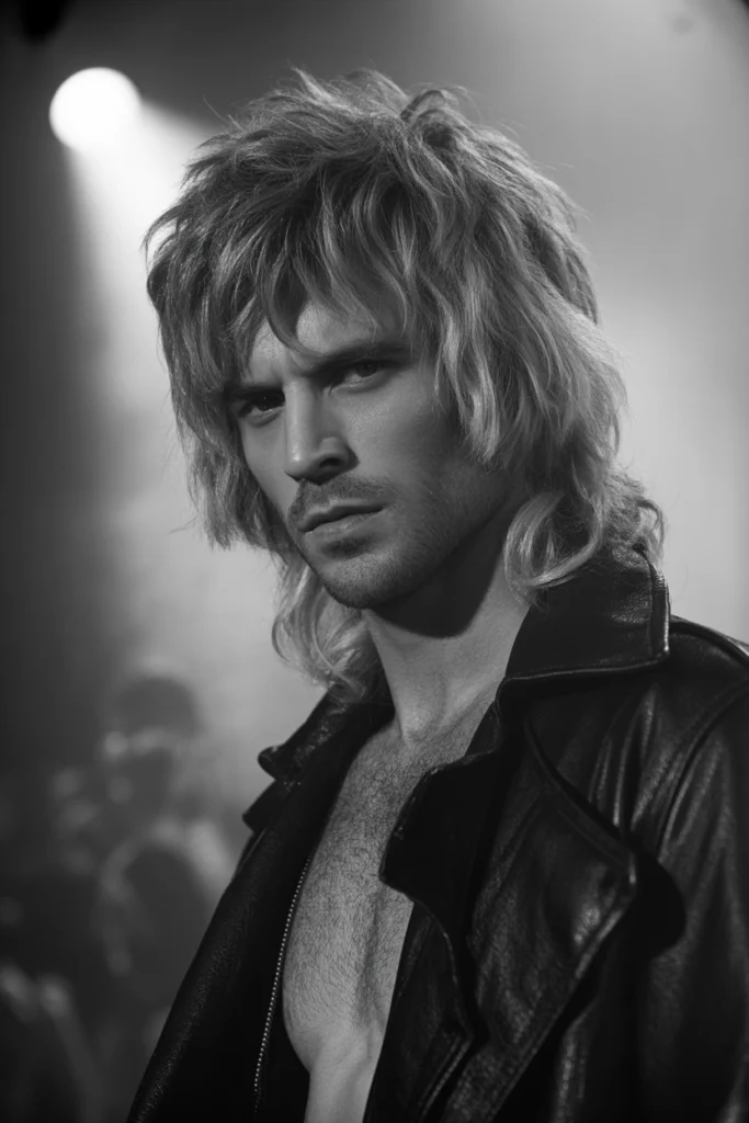 Stylish & Bold: 20 Wolf Cut Men Ideas to Try 12 a dramatic black and white portrait phot F PzTor6TuyLLLX8Z2xYaw ZcdWrC hQPOify6OgsmEuw