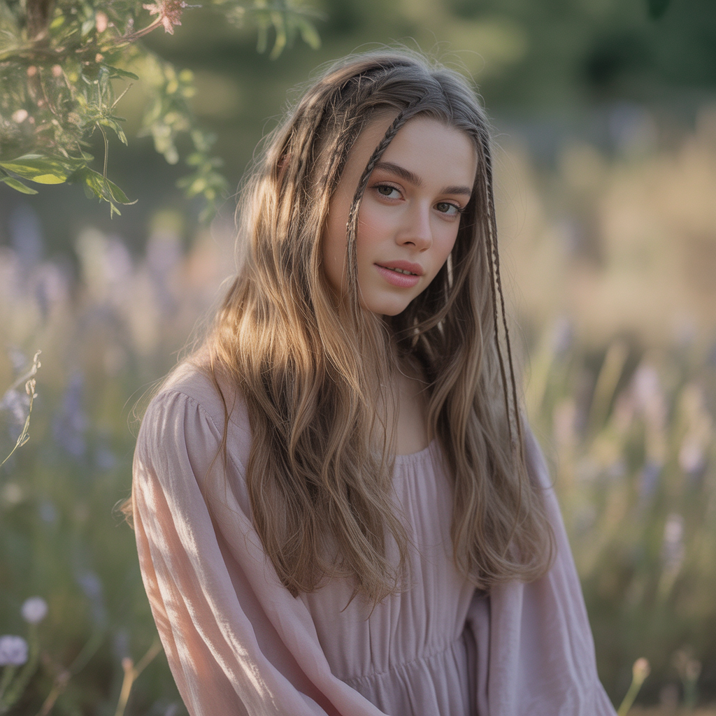 20 Trendy & Elegant Beautiful Hairstyles with Baby Braids 20 a dreamy soft focus portrait photograph OEa8P1jiSm6sTgxsXB6