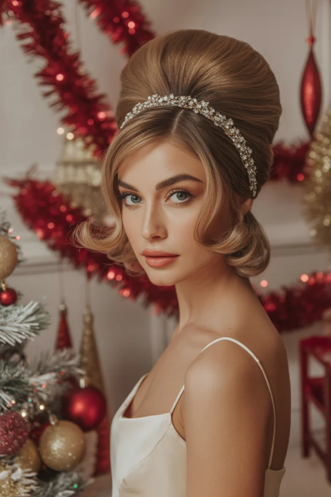 Gorgeous 25 Christmas Hairstyles Ideas for Every Holiday Event 18 a glamorous portrait photograph in the s ZYNHJGIVSVahRFb1F3yPvw FBbMQV RQuGDPHgK1sZzWQ