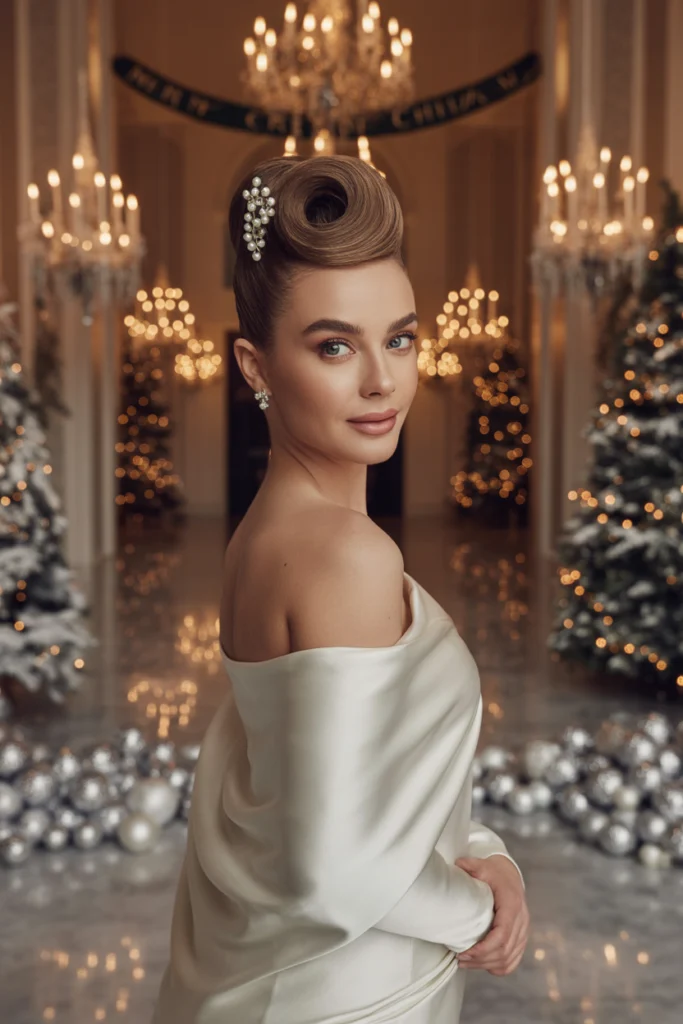 Gorgeous 25 Christmas Hairstyles Ideas for Every Holiday Event 11 a glamorous portrait photograph of a sop ERABKHBLSZe1OwpWVtUBNQ zsO pOl2TFSzzh8mt8dVtw