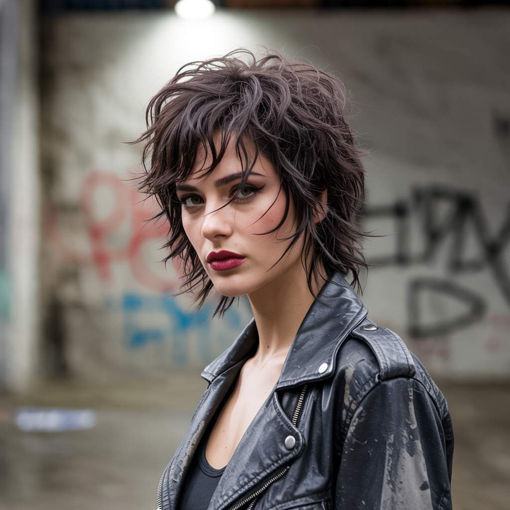 13 Gorgeous Wolf Cut for Women Styles to Try For Trendy Look 7 a gritty grunge inspired portrait