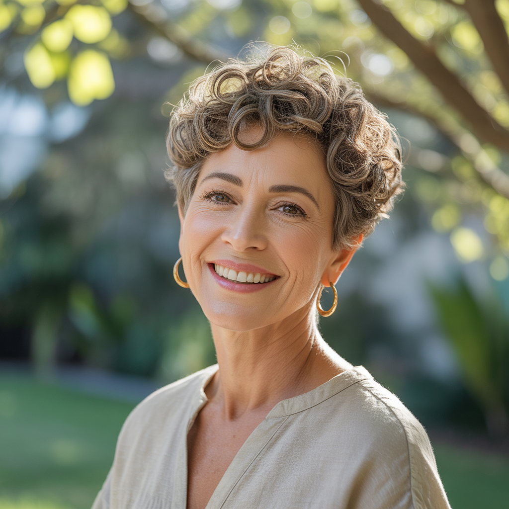 The Best Short Hairstyles Women Over 50 to Look Stylish and Confident 4 Short Curly Crop
