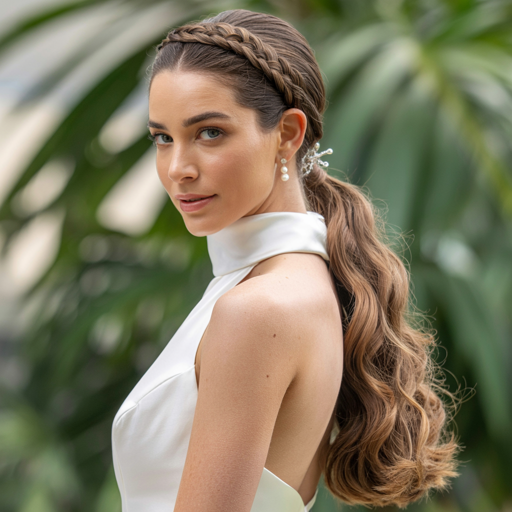 20 Stunning Wedding Braid Hairstyles for Every Bride 7 Rope Braid Ponytail