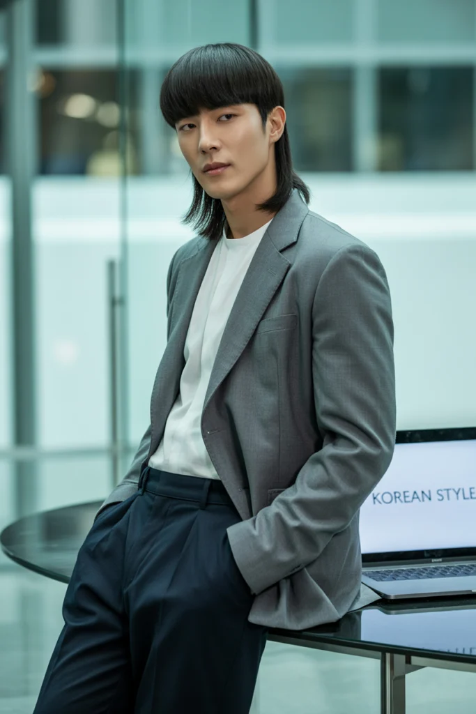 Trendy 30 Korean Hairstyles for Men Ideas to Elevate Your Style 6 a photograph of a fashionable korean man DHnwUxUgT0iq JEZLBP93g i6T5fcuZSwuacNsuSCturA