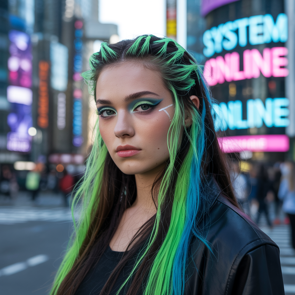 13 Trendy Y2K Skunk Hair Ideas for a Bold and Retro Look 5 a photograph of a young woman with a str EMvOZoVJQlmV2K7yhKg7 g B9Ehz3DGQ96iWKCQkZ6s8w