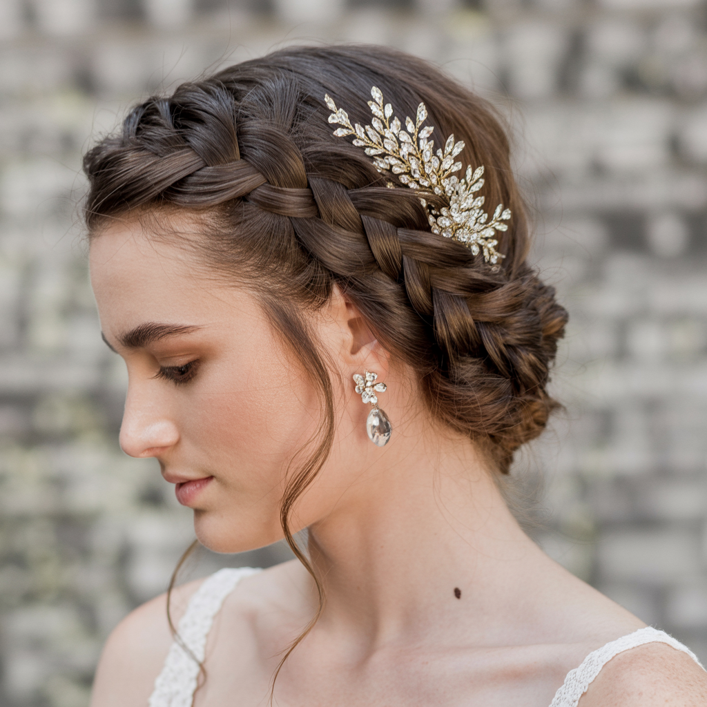 20 Stunning Wedding Braid Hairstyles for Every Bride 9 Side-Swept French Braid